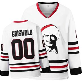 YWIES Griswold #00 Movie Christmas Hockey Jerseys Stitched Letters and Numbers S-XXXL