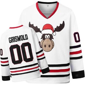 Griswold #00 Movie Christmas Hockey Jerseys Stitched Letters and Numbers S-XXXL