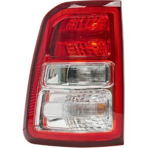 Tail Lights Assembly Compatible for Dodge Ram 1500 2019-2023 Big Horn/Tradesman, Chrome Bezel Rear Lamp with w/Bulbs&Harnesses Replace Left Driver Side