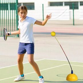 Tennis Trainer Kids Rebound Ball for Kids Solo Self Tennis Practice Rebounder Device Indoor Outdoor Tennis Self Training Equipment for Children Strengthens Overall Muscle Memory Correct Body Posture
