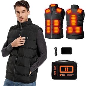 Heated Vest, Heated Vest For Men With 16000Mah Battery Pack Included, Mens Warming Electric Heating Vest Jacket