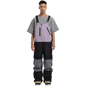 Men's Snowboard Bibs Ski Women Insulated Waterproof Snow Pants Bib Breathable Overalls Outdoor Winterproof