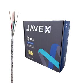 JAVEX 16/4 UL13 CL3R/CL2R Rated Speaker Wire 16-Gauge AWG 4 Conductor in-Wall/Outdoor [Oxygen-Free Copper 99.9%], Black, 250FT