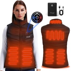 Heated Vest Women with Battery Pack Included,Smart Control Lightweight Women Heated Vest Rechargeable Electric Vest