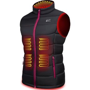 Upgraded Lightweight Heated Vest for Women - Women's Electric Heating Vest with 10000mAh Large Capacity Battery Pack - Grey (as1, alpha, 3XL, regular, regular)