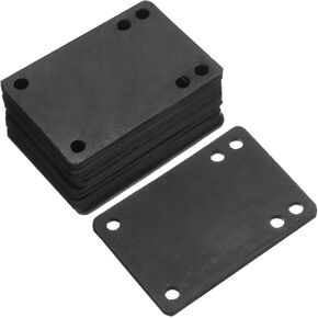 PATIKIL 3mm / 1/8" Skateboard Riser Pads, 10 Pack Rubber Angled Wedge Shock Pads for Skateboard Truck Cruiser, Black