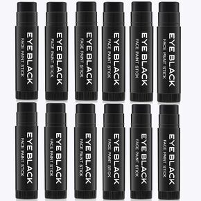 Bulk Eye Black, 12pcs Anti-Glare Under Eye Black Sports Grease Stick for Baseball Softball Soccer Lacrosse Hockey Athletes Sports Training, Sports Eye Black Stick