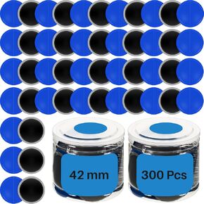 300 Pcs Tire Repair Patch, 42 mm Round Tyre Puncture Repair Patch Natural Rubber Tube and Tire Patch Cold Patch for Car Truck Motorcycle Automobile Bike Inner Tire