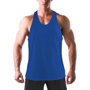 Men's Workout Tank Tops, Bodybuilding Muscle Sleeveless T Shirts for Men, Mens Y-Back Undershirts Cotton Gym Tank Top in Saudi Arabia