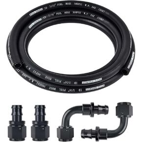 EVIL ENERGY 3/8 Fuel Hose Line Kit, 6AN Push Lock Hose Kit NBR SAE 30R7 10FT