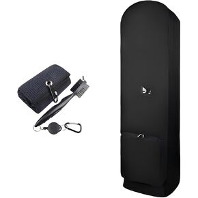 حقائب جولف للسفر XUZ 1200D لشركات الطيران، أغطية سفر لنادي الجولف قابلة للطي ناعمة الجوانب، حقيبة سفر بعجلات مع أساسيات السفر الإضافية
