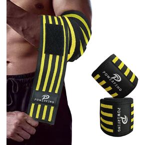 Elbow Wraps for Weightlifting：Elbow Sleeve Support for Bench Press, Cross Training & Powerlifting - Elbow Straps for Weightlifting Gym Men Women