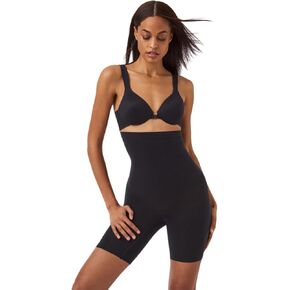 ملابس داخلية من SPANX للنساء للتحكم في البطن، قصيرة عالية الخصر، ناعمة باللون البيج MD