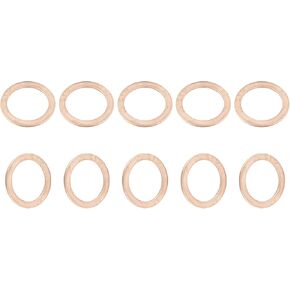 16mmx22mmx1mm(IDxODxT) Flat Copper Sealing Washers - 10Pack - Good for Industrial Machinery M16 Screws - Copper Flat Ring Gasket in Saudi Arabia