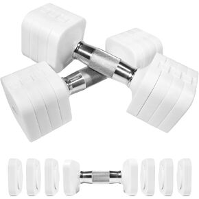 20LBS Adjustable Dumbbell Set, 4 in 1 Free Weights Dumbbells Set for Women Men Hand Weights Set Adjust Dumbbell Weight Set for Home Gym Exercise Workout Strength Training Equipments