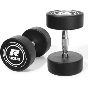 مجموعات دمبل دائرية مغلفة بالبلاستيك من Ritfit بوزن 5-250 رطل مع مقبض مخرش ورف اختياري، معدات تدريب القوة لصالة الألعاب الرياضية المنزلية in Kuwait