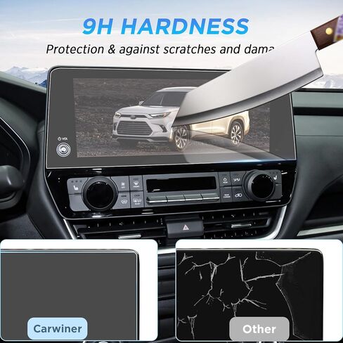 Carwiner HD Screen Protector Compatible with 2024 Toyota Grand Highlander Accessories 12.3" Center Control Touch Screen Navigation Tempered Glass 9H Anti-Glare Anti-Fingerprint in Saudi Arabia
