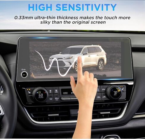Carwiner HD Screen Protector Compatible with 2024 Toyota Grand Highlander Accessories 12.3" Center Control Touch Screen Navigation Tempered Glass 9H Anti-Glare Anti-Fingerprint in Saudi Arabia