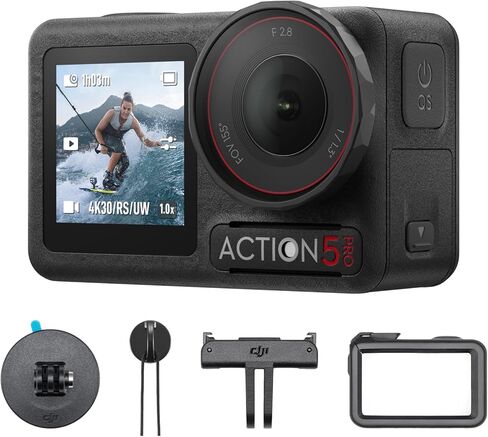 DJI Osmo Action 5 Pro Adventure Combo, Action Camera 4K with 1/1.3" Sensor, 12h Extended Battery Life with 3 Batteries, Stabilization, Dual OLED Touchscreens, Mini Action Camera for Travel, Vlog in Kuwait