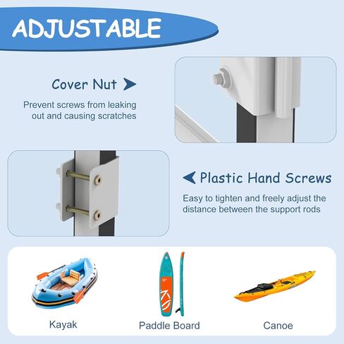 رف لوح ركوب الأمواج قائم بذاته مكون من 4 طبقات، وقوارب الكاياك للرياضات المائية ورف SUP مع بساطين من السيليكون، ورف تخزين الكاياك لـ SUP، ولوح ركوب الأمواج، والمجداف، والتزلج، وألواح التزلج in Kuwait