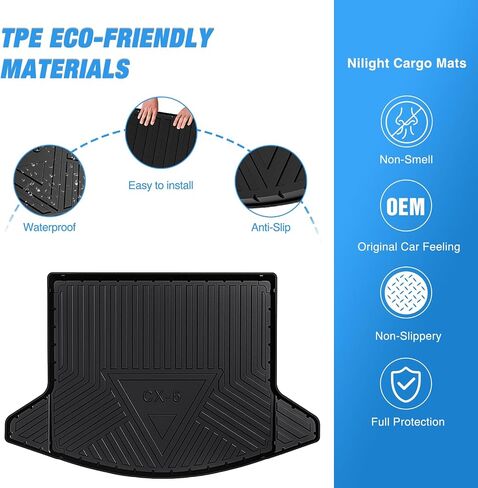 Nilight TPE Floor Mats for Mazda CX5 (CX-5) 2017 2018 2019 2020 2021 2022 2023 2024,All Weather Custom Fit Heavy Duty Floor Liners in Saudi Arabia