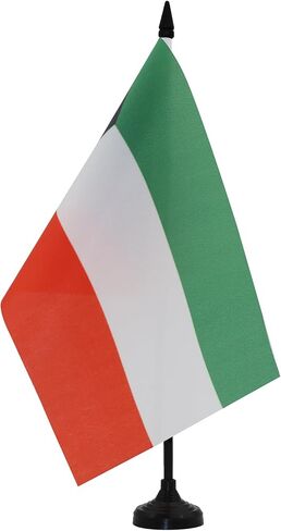 علم طاولة إيراني قديم من AZ FLAG مقاس 4 بوصة × 6 بوصة - علم مكتب إيراني سابق 15 × 10 سم - عصا وقاعدة بلاستيكية سوداء in Kuwait