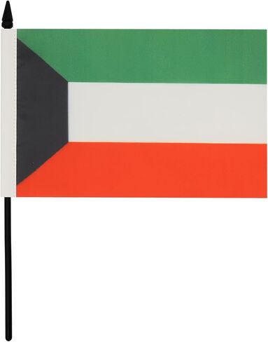 علم طاولة إيراني قديم من AZ FLAG مقاس 4 بوصة × 6 بوصة - علم مكتب إيراني سابق 15 × 10 سم - عصا وقاعدة بلاستيكية سوداء in Kuwait