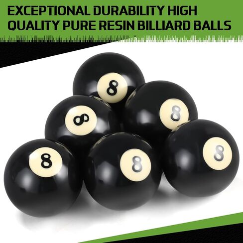 12 Pack Billiard Replacement Eight Ball, 2-1/4" Regulation Size Billiard, Standard Billiard Pool Cue Ball Replacement Ball, Billiard Pool Table Accessories for Game Room Billiard Room in Saudi Arabia