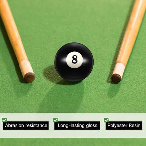 12 Pack Billiard Replacement Eight Ball, 2-1/4" Regulation Size Billiard, Standard Billiard Pool Cue Ball Replacement Ball, Billiard Pool Table Accessories for Game Room Billiard Room in Saudi Arabia