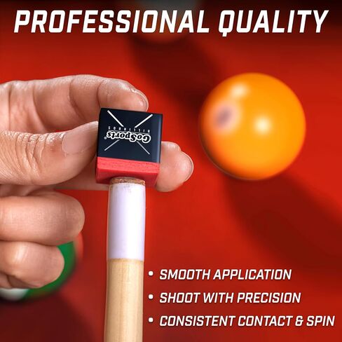 GoSports Premium Pool Cue Chalk Cube 12 Pack - Billiards Pool Stick Chalk - Black, Blue, Red, or Green in Saudi Arabia