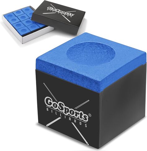 GoSports Premium Pool Cue Chalk Cube 12 Pack - Billiards Pool Stick Chalk - Black, Blue, Red, or Green in Saudi Arabia