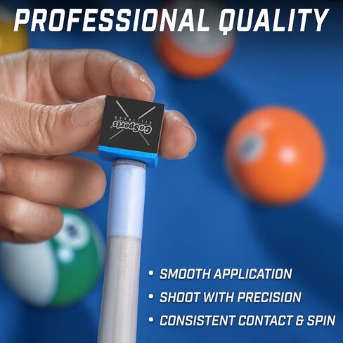 GoSports Premium Pool Cue Chalk Cube 12 Pack - Billiards Pool Stick Chalk - Black, Blue, Red, or Green in Saudi Arabia