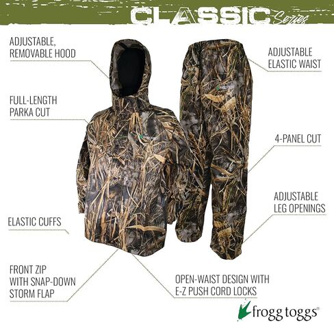 بدلة مطر كلاسيكية للرجال من FROGG TOGGS مقاومة للماء وجيدة التهوية in Kuwait