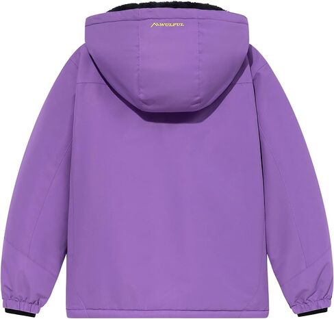 WULFUL Girl's Waterproof Ski Jacket Warm Fleece Hooded Winter Snow Coat in Saudi Arabia