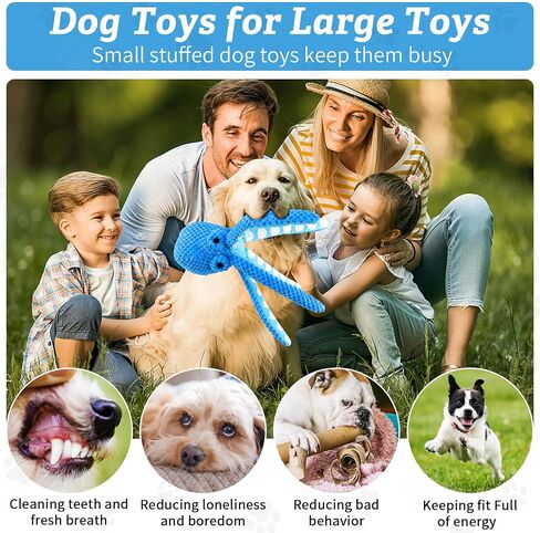 Large Squeaky Dog Toys :Cute Stretching Rhinoceros Stuffed Dog Toys- Tug of War Plush Dog Chew Toys for Small,Medium and Large Dogs in Saudi Arabia
