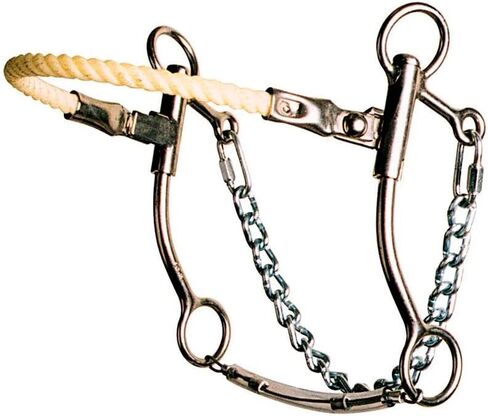 Reinsman Little S Hackamore - Rope Nose - Stage B - Horse or Arabian Size in Saudi Arabia