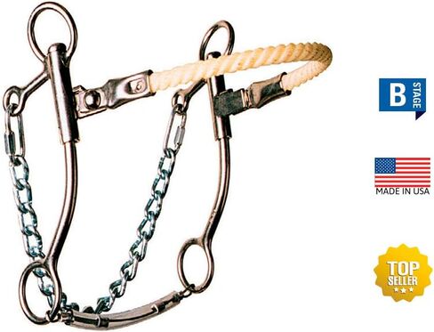 Reinsman Little S Hackamore - Rope Nose - Stage B - Horse or Arabian Size in Saudi Arabia