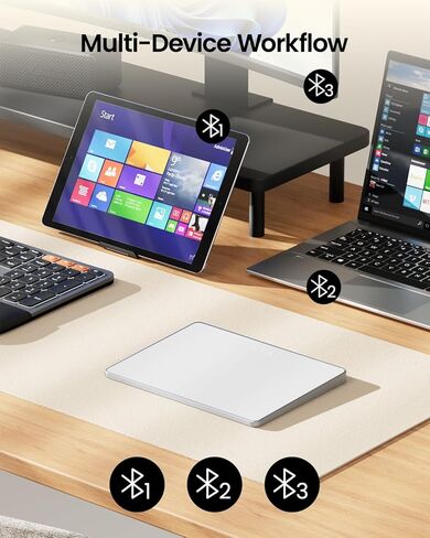ProtoArc Wireless Trackpad, High Precision T1 Plus Touchpad for Windows, Bluetooth Trackpad Mouse with Multi-Gesture Support for Windows 7/10/11 PC Laptop Notebook Desktop Computer Space Gray in Saudi Arabia