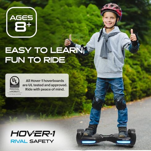 Hover-1 Rival Electric Self-Balancing Hoverboard for Kids with 6.5" Tires, Dual 110W Motors, 6 mph Max Speed, and 3 Miles Max Range in Saudi Arabia