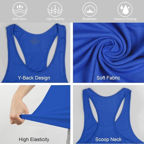 Men's Workout Tank Tops, Bodybuilding Muscle Sleeveless T Shirts for Men, Mens Y-Back Undershirts Cotton Gym Tank Top in Saudi Arabia