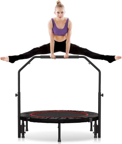 450 LBS Rebounder for Adults,40" Mini Rebounder Foldable Fitness Rebounder with Adjustable Foam Handle, Rebounder Jumping Cardio Trainer for Indoor/Outdoor Exercise Workout in Saudi Arabia