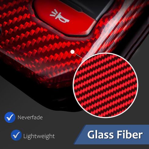 Real Carbon Fiber Key Fob Cover for Jeep, Key Fob Protector Fits for Jeep Wrangler JL JLU Rubicon Sahara JLU Gladiator JT Remote Control Key Accessories 2018-2024 (Black) in Kuwait