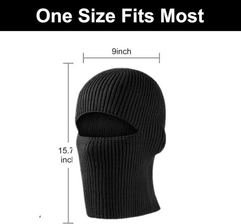 Balaclava Face Mask Beanie Hats, 2 in 1 Knitted Beanie for Men Women Full Face Ski Mask Face Cover Outdoor Sports in Saudi Arabia