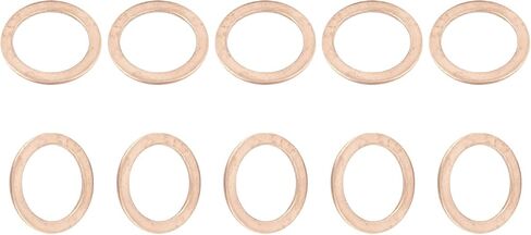 16mmx22mmx1mm(IDxODxT) Flat Copper Sealing Washers - 10Pack - Good for Industrial Machinery M16 Screws - Copper Flat Ring Gasket in Saudi Arabia