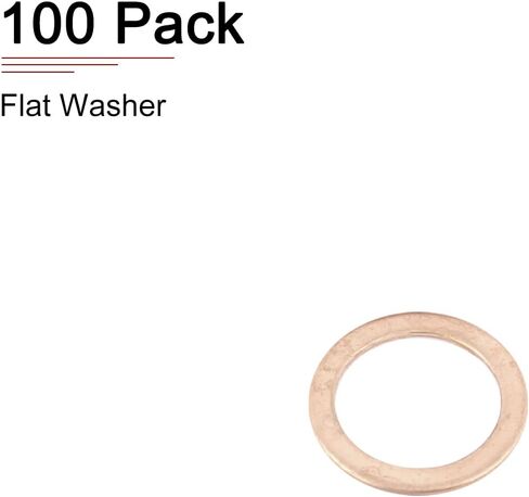 16mmx22mmx1mm(IDxODxT) Flat Copper Sealing Washers - 10Pack - Good for Industrial Machinery M16 Screws - Copper Flat Ring Gasket in Saudi Arabia