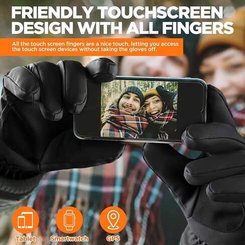 rivmount Winter Waterproof Ski Snow Warm Gloves for Women Men, Windproof Cold Weather Thermal with Touchscreen Fingers, for Running Driving Cycling Hiking Biking Outdoor Sports Daily Work in Saudi Arabia