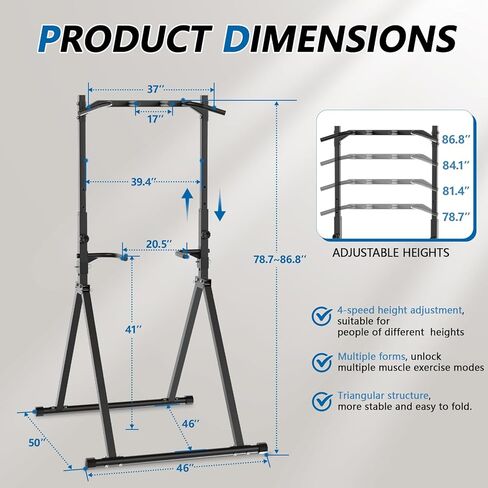 Pull Up Station Pull Up Bar for Home Gym Equipment Dip Station Power Tower Strength Training Fitness Equipment in Saudi Arabia