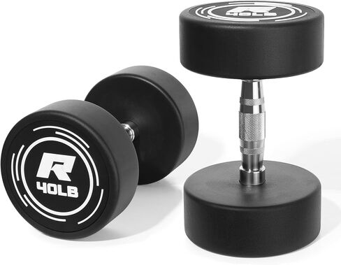 مجموعات دمبل دائرية مغلفة بالبلاستيك من Ritfit بوزن 5-250 رطل مع مقبض مخرش ورف اختياري، معدات تدريب القوة لصالة الألعاب الرياضية المنزلية in Kuwait