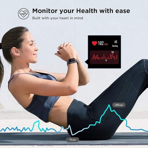 Smart Watch for Android/Samsung/iPhone, Activity Fitness Tracker with IP68 Waterproof for Men Women & Kids, Smartwatch with 1.3" Full-Touch Color Screen, Heart Rate & Sleep Monitor, Blue in Saudi Arabia