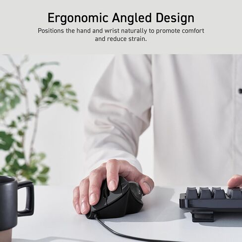ELECOM Ergonomic Comfort Design Trackball IST Bluetooth 5.3, Super-Smooth Tracking with Roller Ball Bearing, 36mm Ball, Thumb control, Compatible for Windows, PC, Mac, iPadOS, and Android (M-IT11BRWH) in Saudi Arabia